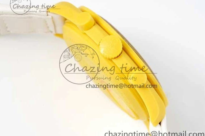 1223 Speedmaster Misson To The Sun 1:1 Best Edition Yellow Dial On Nylon Strap Quartz FlexibleFit 7855